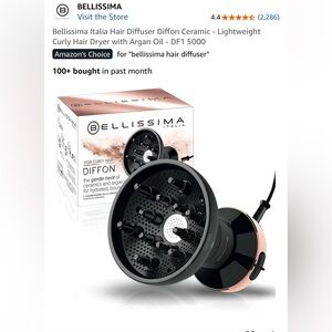 Bellissima Black Diffuser for Curl Definition NWOT